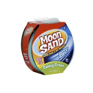 NEW‎ Moon Sand Moldable Galaxy Green Squish Shape & Mold it 10oz Never Dries out